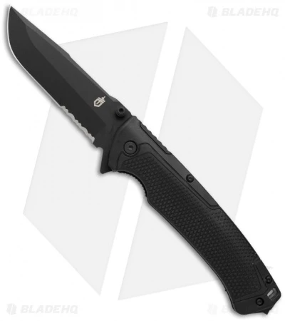 Gerber Decree Liner Lock Knife (3.75" Black Serr) 30-001004 3 Gerber Decree Liner Lock Knife (3.75" Black Serr) 30-001004