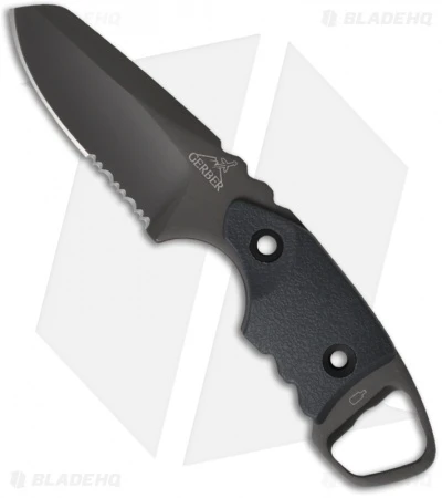 Gerber Epic Fixed Blade Knife (3.45" Gray Serr) 0176 3 Gerber Epic Fixed Blade Knife (3.45" Gray Serr) 0176