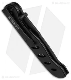 Gerber Evo Large Tanto Liner Lock Knife (3.50" Black Serr) -Gerber gerber evo large tanto 30 000656 side