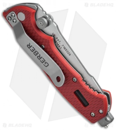 Gerber Hinderer Rescue Knife Red (3.5" Satin Serr) 22-01534 4 Gerber Hinderer Rescue Knife Red (3.5" Satin Serr) 22-01534 - Image 2
