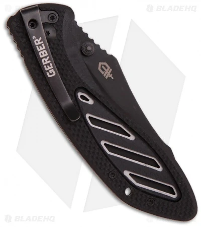 Gerber Instant Assisted Opening Knife (3.18" Black Serr) AO 4 Gerber Instant Assisted Opening Knife (3.18" Black Serr) AO - Image 2