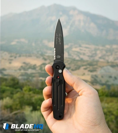 Gerber Mini Covert Automatic Knife Black (2.8" Black Serr) 30-000244 5 Gerber Mini Covert Automatic Knife Black (2.8" Black Serr) 30-000244 - Image 3