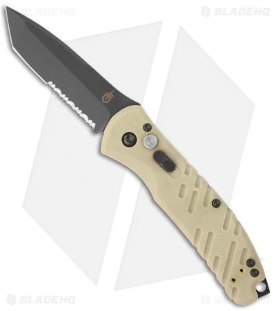 Gerber Auto Propel Downrange Automatic Knife Desert Tan (3.5" S30V Black Serr) 3 Gerber Auto Propel Downrange Automatic Knife Desert Tan (3.5" S30V Black Serr)