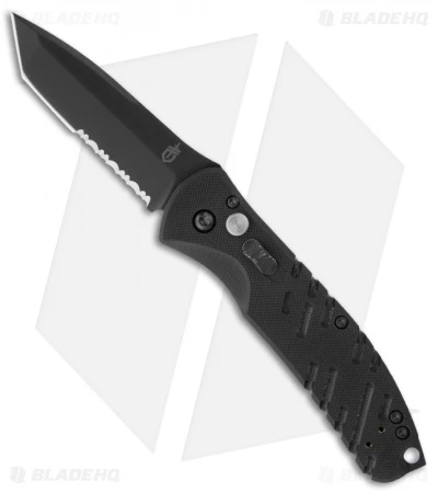Gerber Propel Downrange Automatic Knife Black (3.5" Black Serr) 3 Gerber Propel Downrange Automatic Knife Black (3.5" Black Serr)