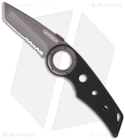 Gerber Remix Tanto Liner Lock Knife (3" Gray Serr) 0433 3 Gerber Remix Tanto Liner Lock Knife (3" Gray Serr) 0433